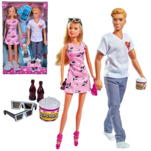 Simba Steffi love lalka Steffi i Kevin na randce w kinie, lalka barbie z sukience, lalka barbie z kenem, zabawki Nino Bochnia, Co kupic dziewczynce 5 letniej na urodziny
