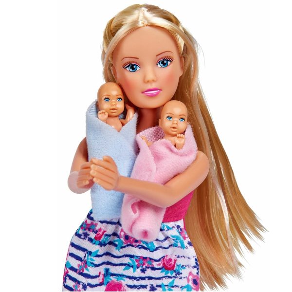 Simba steffi love lalka steffi w ciąży bliźniaczej, zabawki nino Bochnia, pomysł na prezent dla 5 latki, lalka w ciąży, lalka barbie z 2 niemowlakami