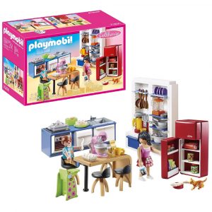 playmobil dollhouse 70206 rodzinna kuchnia, zabawki Nino Bochnia, pomysł na prezent dla dziecka na 5 urodziny, kuchnia do domku playmobil,