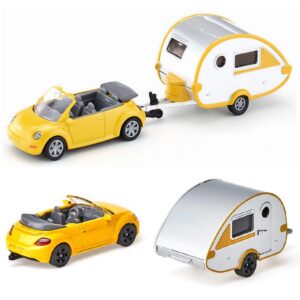 siku 1629 samochód z przyczepą campingową, zabawki Nino Bochnia, samochód metalowy, resorak, resorówka, samochodzik do rączki, samochodzik camper