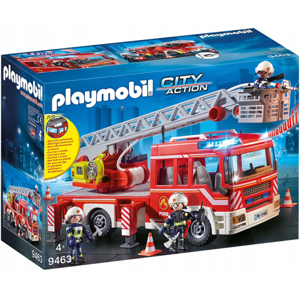 klocki playmobil, wóz strażacki, straż pożarna