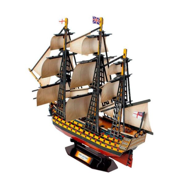 puzzle przestrzenne 3d statek HMS Victory, puzzle 3D dla dziecka, puzzle do tworzenia trójwymiarowych obrazów, zestaw kreatywny dla 9 latka, pomysł na prezent dla chłopca na 9 urodziny, ststek, statek z puzzli przestrzennych