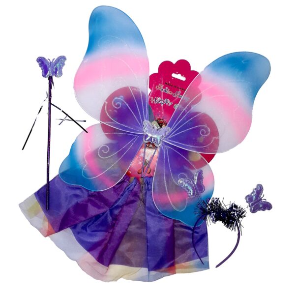 stroj motylka strój wróżki spódniczka skrzydełka opaska różdzka, stój na bal przebierańców dla dziewczynki, przebranie na bal karnawałowy dla dziewczynki, zabawki Nino Bochnia