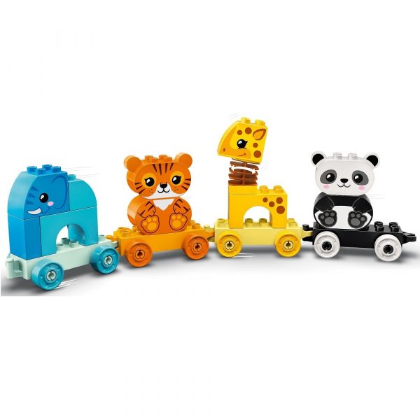 Klocki lego Duplo 10955 Pociąg ze zwierzątkami, zabawki Nino Bochnia, pomysł na prezent dla 18 miesięcznego dziecka, co kupić maluszkowi do zabawy, pociag z klocków, pociąg ze zwierzątkami