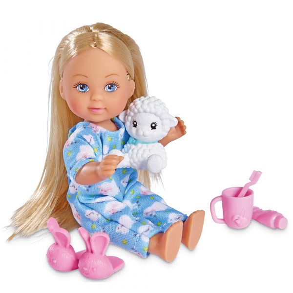 simba evi love lalka evi idzie spać, zabawki Nino Bochnia, co kupoić dziewczynce na 3 latka, mała laleczka córka barbie, lalka z barankiem