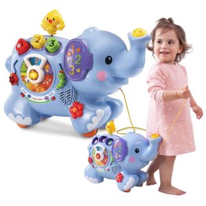 Vtech zabawka edukacyjna do ciągnięcia Super Słoń 60978, zabawki Nino Bochnia, pomysł na prezent dla roczniaka, edukacyjna zabawka sorterek