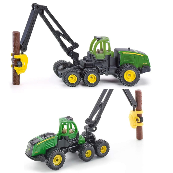SIKU 1652 traktor leśny john deere, zabawki Nino Bochnia, pomysł na prezent dla 4 latka, traktorek metalowy metalowo plastikowy traktor