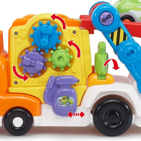 Vtech Tut Tut autka Autotransporter i autko van 60812, zabawki Nino Bochnia, pomysł na prezent na roczek, interaktywne grające autko dla maluszka z punktami rozpoznawczymi, vtech tut tut autka