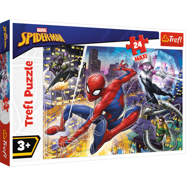 trefl puzzle maxi 24 el nieustraszony spider-man 14289, puzzle dla dzieci Bochnia