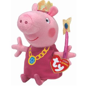 Pluszak ty beanie babies Świnka Peppa Princess, zabawki Nino Bochnia, pomysł na prezent dla 5 latki, pluszak maskotka świnka peppa