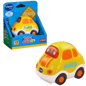 Vtech Tut Tut autka auto osobowe 60559, zabawki Nino Bochnia, pomysł na prezent dla maluszka, bezpieczny samochodzik z dźwiękiem dla maluszka