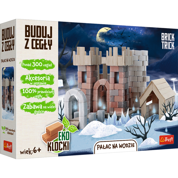 trefl brick trick buduj z cegły pałac na wodzie 61545, budowanie z cegły dla dziecka, pomysł na prezent dla dziecka 7 letniego, mały konstruktor, mały budowniczy, zabawki nino Bochnia