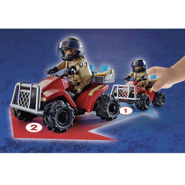 playmobil city action 71090 pożarniczy speed quad, zabawki Nino Bochnia, quad straży pożarnej, straż pożarna playmobil, strażak playmobil na kładzie