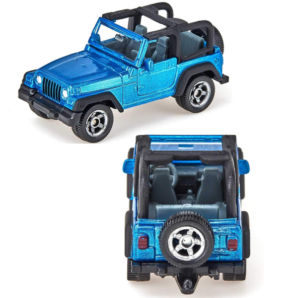 siku 1342 samochód jeep wrangler, zabawki Nino Bochnia, metalowy jeep do zabawy, niebieski jeep wrangler