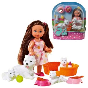 mała lalka dla dziewczynki, mini laleczka, lalka ze zwierzątkiem, lalka z pieskami, lalka z kotkami , prezent dla dziewczynki na 3 latka