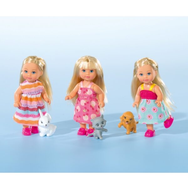 mała lalka dla dziewczynki, mini laleczka, lalka ze zwierzątkiem, lalka z pieskiem, prezent dla dziewczynki na 3 latka