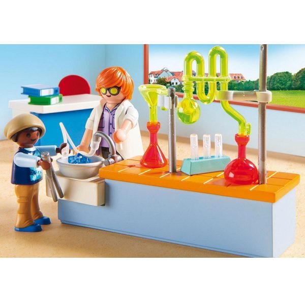 Playmobil City life 9456 sala do lekcji chemii, zabawki Nino Bochnia, pomysł na prezent dla 6 latka,