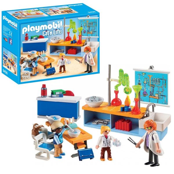 Playmobil City life 9456 sala do lekcji chemii, zabawki Nino Bochnia, pomysł na prezent dla 6 latka,