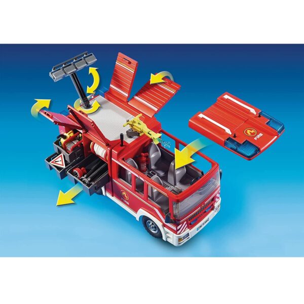 klocki playmobil, straż pożarna ze światłem i dźwiekiem, fajny prezent dla miłośnika straży pożarnej