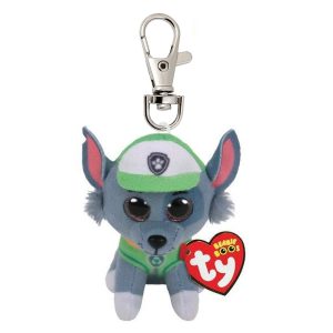 Pluszak brelok ty beanie boos Psi Patrol Rocky, zabawki nino Bochnia, pomysł na prezent dla 3 latka, pluszowy brelok Rocky, maskotka brelok Rocky