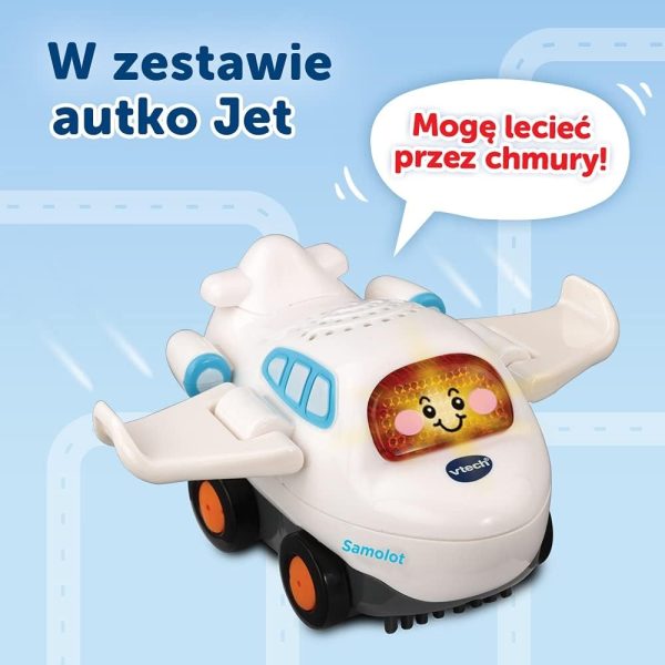 Vtech tut tut autka odlotowe lotnisko samolot 61241, zabawki Nino Bochnia, pomysł na prezent dla 2 latka, lotnisko z grającym samolotem