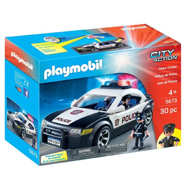 klocki playmobil, samochód policyjny, policja playmobil