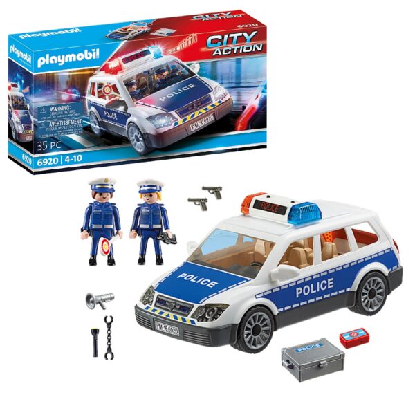klocki playmobil, samochód policyjny, prezent dla 5 latka
