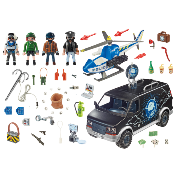 klocki playmobil, prezent dla dziecka na 6 urodziny, zestaw policji powietrznej