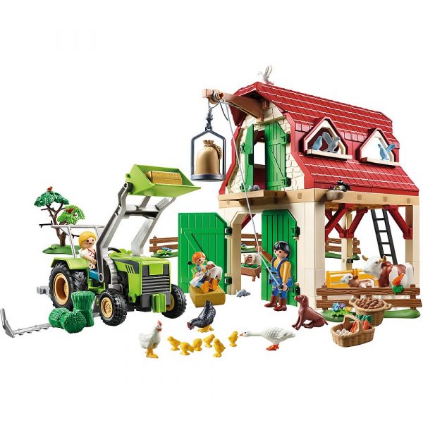 playmobil country 70887 gospodarstwo rolne z hodowlą małych zwierząt, zabawki Nino Bochnia, farma playmobil, traktor playmobil, zwierzęta gospodarskie