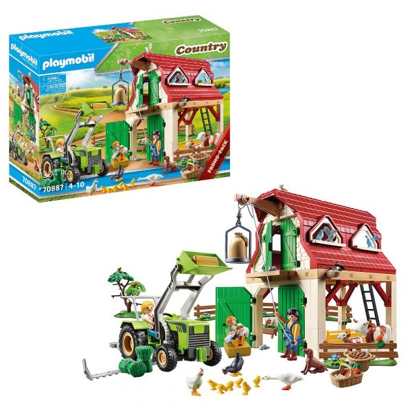 playmobil country 70887 gospodarstwo rolne z hodowlą małych zwierząt, zabawki Nino Bochnia, farma playmobil, traktor playmobil, zwierzęta gospodarskie