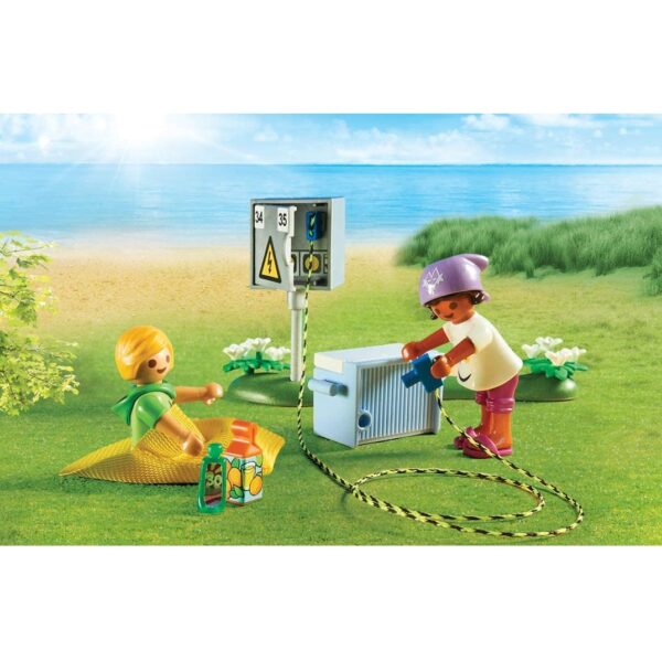 klocki playmobil, zestaw prezentowy dla dziecka na 4 lat, zabawka biwak, kemping