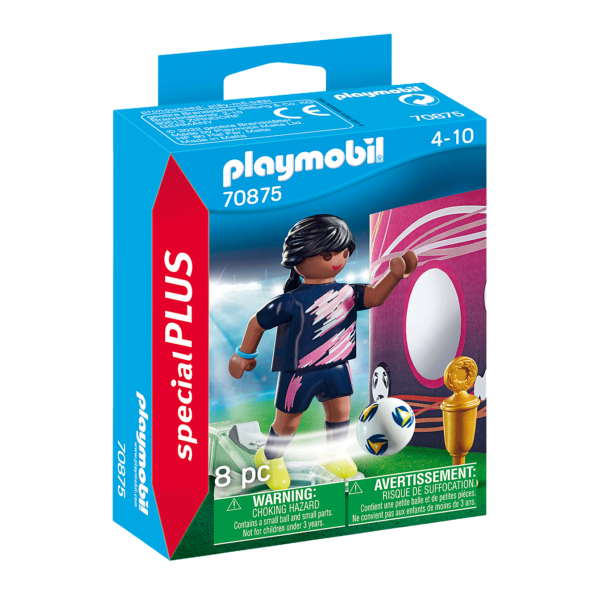 prezent dla chłopca na 5 lat, klocki Playmobil, piłkarz dziewczynka