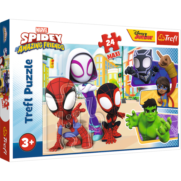 puzzle maxi dla małych dzieci spiderman