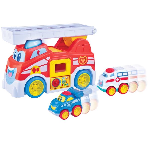 Dumel discovery wóz strażacki ekipa ratownicza zbysia dd42897, zabawki Nino Bochnia, samochód strażacki dla maluszka z dźwiękiem, straż pożarna z dźwiękiem