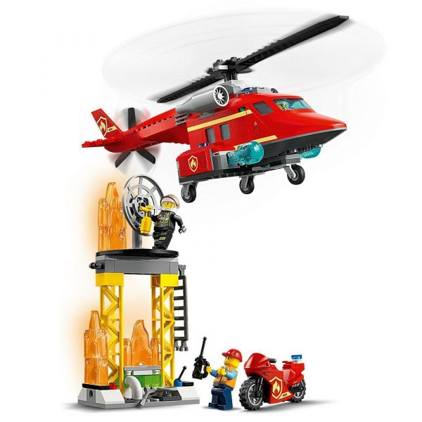 Klocki lego City 60281 Strażacki helikopter ratunkowy, zabawki Nino Bochnia, pomysł na prezent dla 5 latka, helikopter straży pożarnej z klocków lego, lego 60281