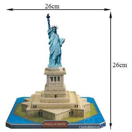 Puzzle przestrzenne 3d statua Wolności, puzzle przestrzenne, puzzle bez użycia kleju, modele do składania, zabawki Nino Bochnia