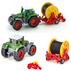 Siku 1677 traktor z deszczownią szpulową, zabawki Nino Bochnia, pomysł na prezent dla 4 latka, metalowy traktor do rączki