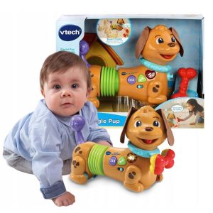 Vtech interaktywny piesek wędrowniczek 61369, zabawki interaktywne dla maluszków, zabawki nino Bochnia, co kupić dziecku na roczek, fajna zabawka edukacyjna chodzący piesek na roczek