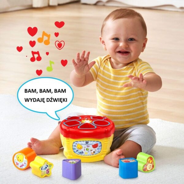 Vtech sorterek sorter kształtów bam bam w kształty gram 60670, sorterek dla dziecka, pomysł na prezent dla rocznego dziecka, zabawki Nino Bochnia