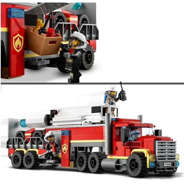 klocki lego City 60282 Strażacka jednostka dowodzenia, zabawki nino Bochnia, pomysł na prezent dla 6 latka, lego city straż pożarna, wóż strażacki z lego, lego 60282