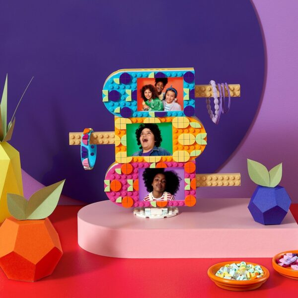 klocki lego dots 41956 ramki na zdjęcia w kształcie lodóów i bransoletka, lego dots, lego 41956, zestaw kreatywny dla dziewczynki na 6 urodziny