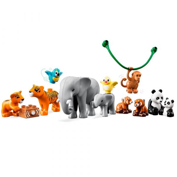 klocki lego Duplo 10974 Dzikie zwierzęta Azji, zabawki Nino Bochnia, pomysł na prezent na roczek, klocki lego duplo 10974