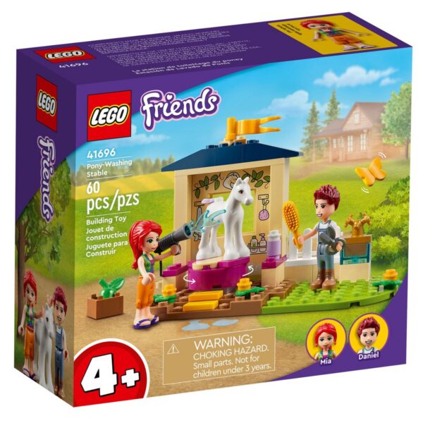 klocki lego friends 41696 kąpiel dla kucyków w stajni, klocki lego, lego friends, lego 41696, klocki lego z konikiem, prezent dla dziewczynki na 4 urodziny