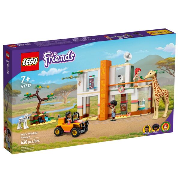 klocki lego friends 41717 mia ratowniczka dzikich zwierząt, klocki lego z żyrafą, lego Friends 41717, klocki lego dla dziewczynki od 7 lat