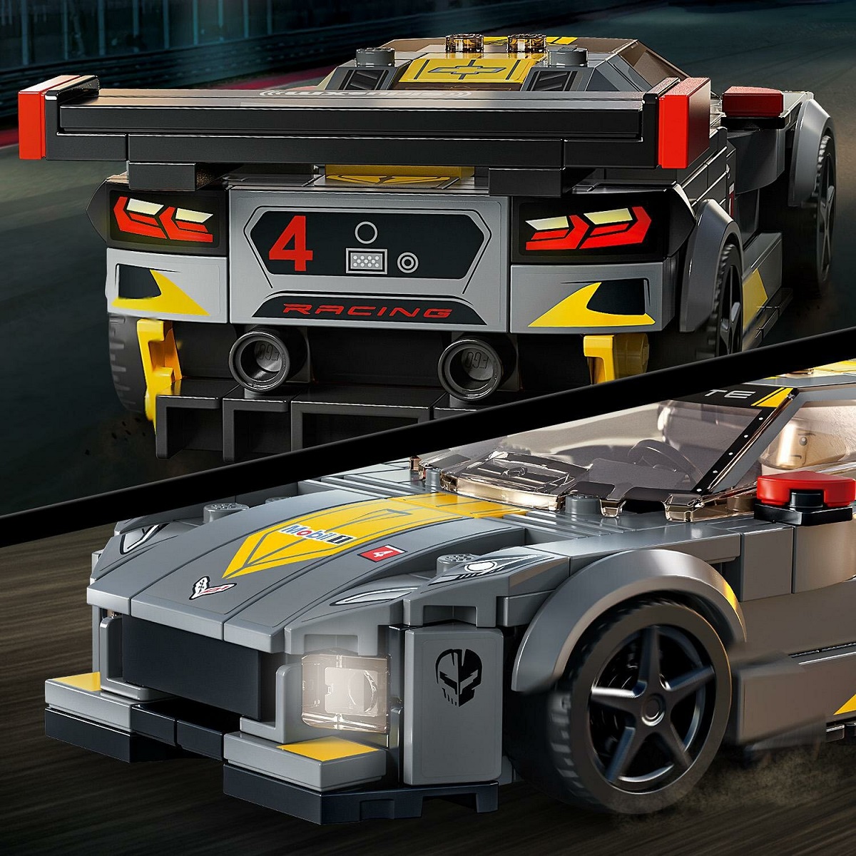 klocki lego Speed Champions 76903 Samochód wyścigowy Chevrolet Corvette C8.R i 1968 Chevrolet-Corvette, lego speed champions 76903, klocki z samochodami dla chłopca od 8 lat, lego speed champions zabawki Nino Bochnia