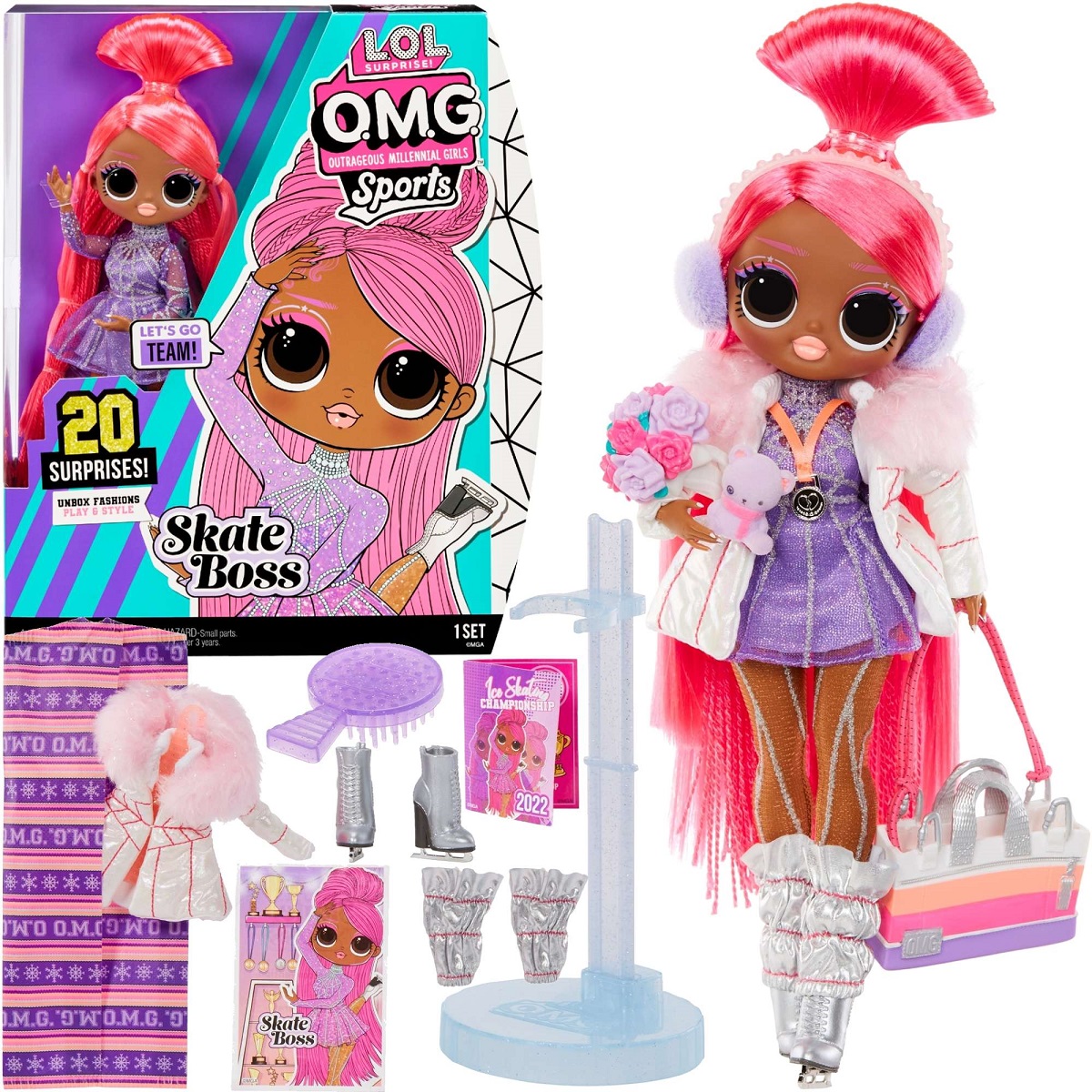 lalka lol omg sports, lalka omg, skate boss, lalka Skate boss, prezent na dzień dziecka dla dziewczynki 7 letniej