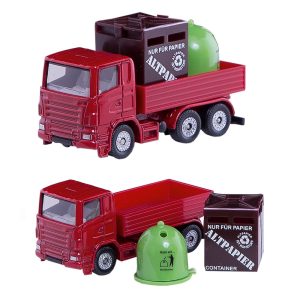 siku 0828 ciężarówka z pojemnikami na odpady, zabawki Nino Bochnia, pomysł na prezent dla 4 latka, metalowa ciężarówka do zabawy