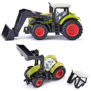 siku 1392 traktor claas axion z przednią ładowarką, zabawki Nino Bochnia, pomysł na prezent dla 4 latka, traktor metalowy claas axion