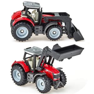 siku 1484 traktor massey ferguson z przednią ładowarką, zabawki Nino Bochnia, metalowy traktor do zabawy