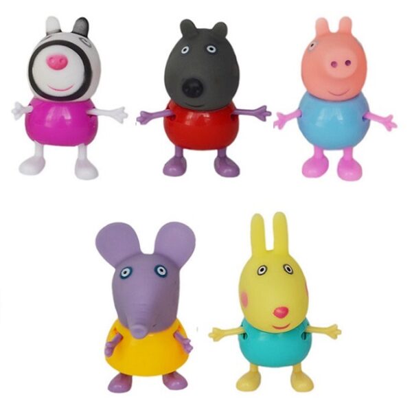 świnka peppa i jej rodzinka, zestaw 5 figurek, figurki świnka Peppa, świnka Peppa i jej rodzinka